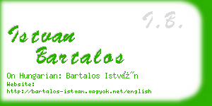 istvan bartalos business card